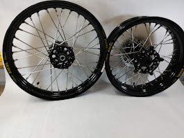 BMW F700GS Superlite Black 19/17 Wheel Set Sealed Tubeless