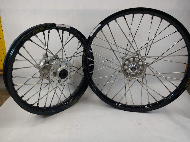 2005-23 Woody's Superlite KTM 125-640 Black/Silver Cush Drive Wheel Set