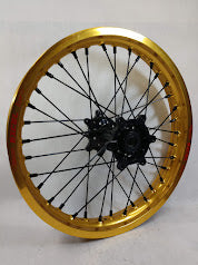 Sur Ron Ultra Bee Gold Excels and Black Hubs Black Out - 21/18"