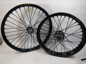 Sur Ron / Talaria Black Excel Takasago Rims & New Grey Hubs and Nipples Black Spokes 21/18