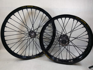 Sur Ron / Talaria Black Excel Takasago Rims & New Grey Hubs and Nipples Black Spokes 21/18