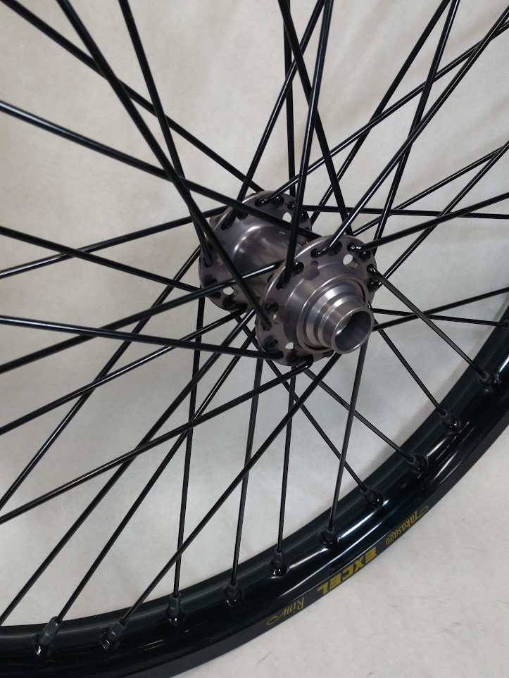 Sur Ron / Talaria Black Excel Takasago Rims & New Grey Hubs and Nipples Black Spokes 21/18