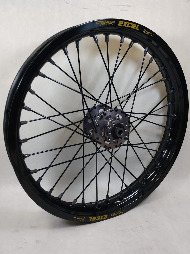 Sur Ron / Talaria Black Excel Takasago Rims & New Grey Hubs and Nipples Black Spokes 21/18