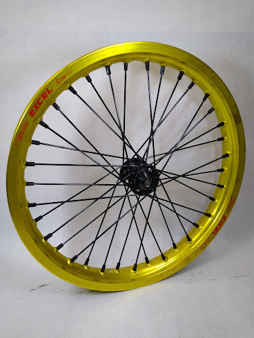 Sur Ron / Talaria Wheelset Yellow Rims & Black Out  - 21/18"