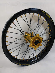 Sur Ron Ultra Bee Black Excels and Gold Hubs Black Spokes Gold Nipples - 21/18"