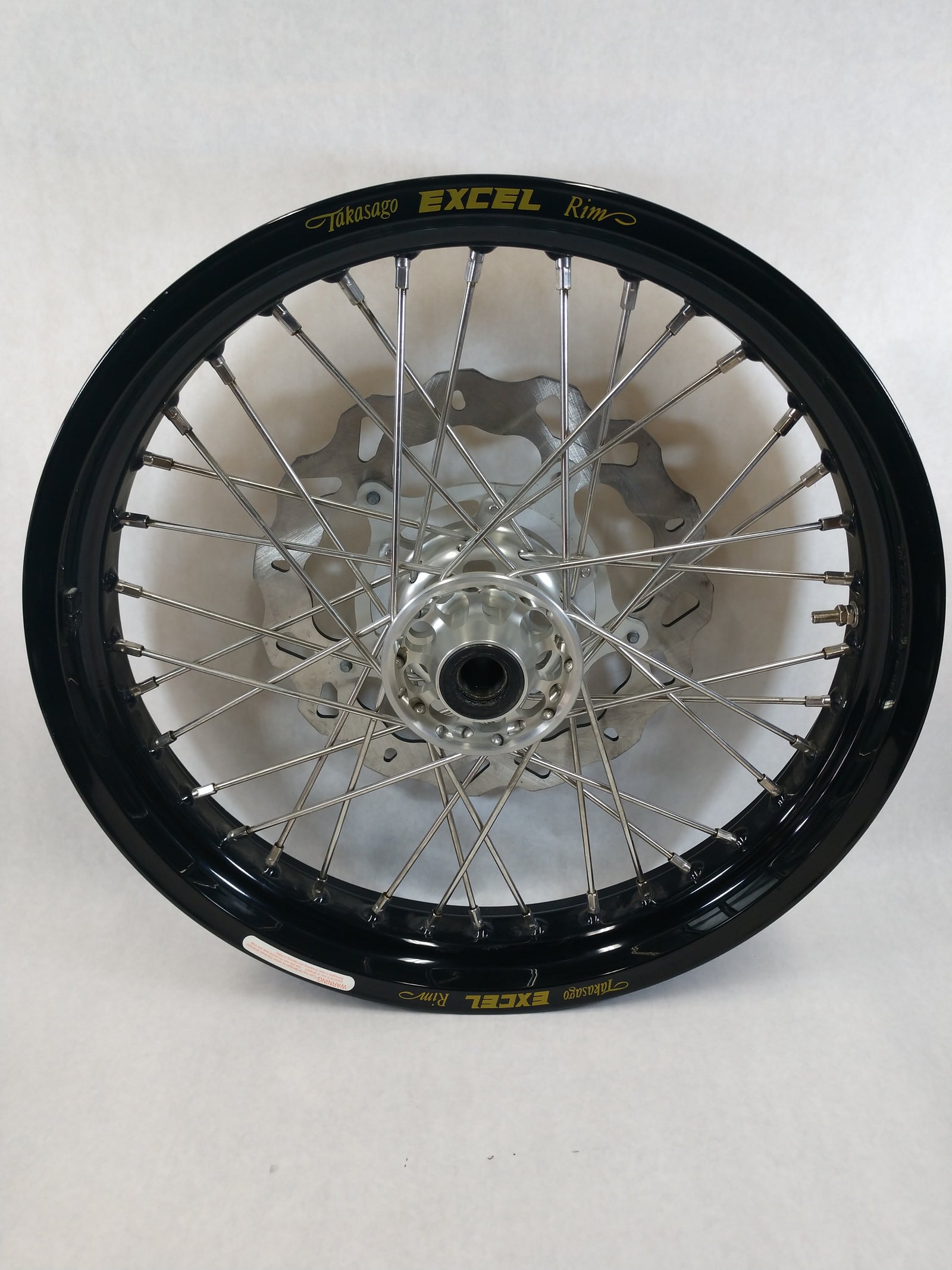 BMW HP2/KTM 450-1290 19x2.50 BLACK EXCEL FRONT SILVER HUB