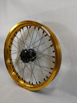 18x2.15" Sur Ron / Segway / Talaria Rear Wheel Black Hub Gold Rim