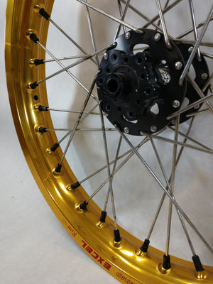 18x2.15" Sur Ron / Segway / Talaria Rear Wheel Black Hub Gold Rim