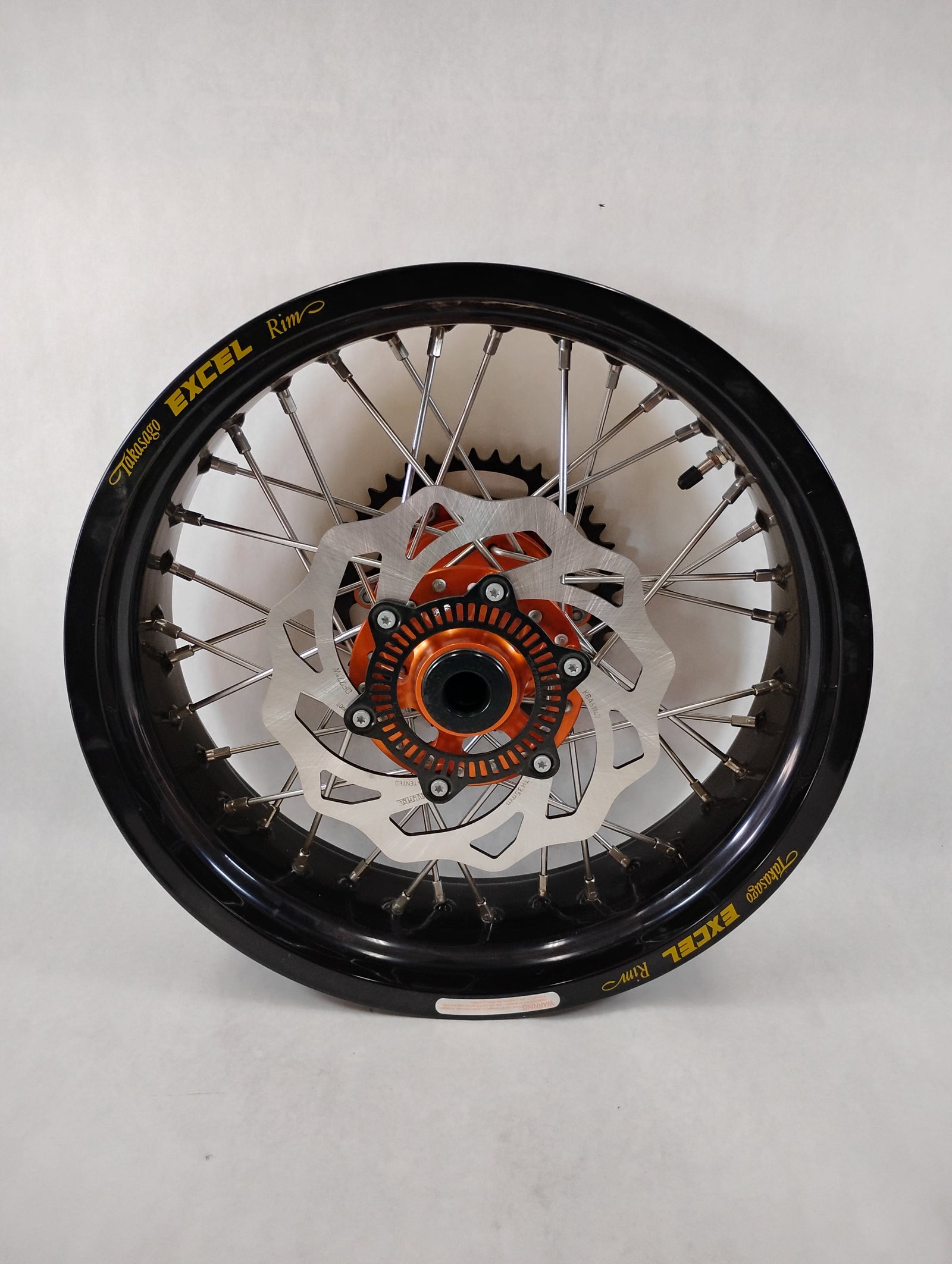 KTM 690 ENDURO/SMC REAR 17x5.00 BLACK EXCEL ORANGE HUB TUBELESS