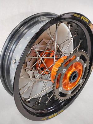 KTM 690 ENDURO/SMC REAR 17x5.00 BLACK EXCEL ORANGE HUB TUBELESS