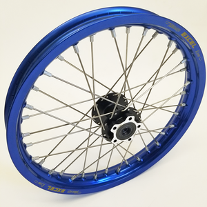 Woody's custom rear wheel for Sur Ron w/ blue Excel rim and black hub