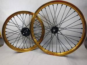 Sur Ron / Talaria Wheelset Gold Rims & Black Out  - 21/18"