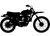 Silhouette of a generic motorcycle